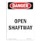 Signmission OSHA Danger Sign, Open Shaftway, 14in X 10in Decal, 10" W, 14" H, Portrait, Open Shaftway OS-DS-D-1014-V-2487 - alternate 1
